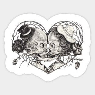 Skeleton lovers. Sticker